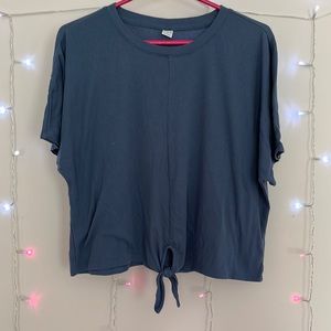 Old Navy blue short sleeve tee shirt with tie